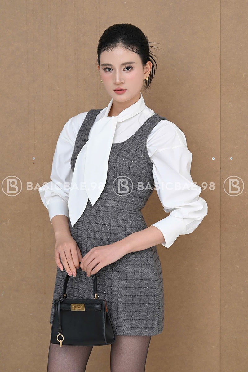 Amora Tweed Dress Hien Dai Thoi Thuong